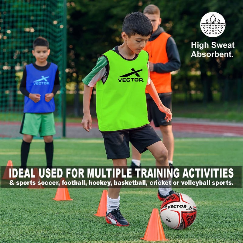 Vector X Training Bibs for Football Soccer Basketball Volleyball for Track and Field Play - Green, M - Image 4